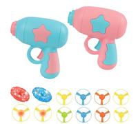 2PCS Flying Disc Launcher Cat Toy - with Shooters & Glowing Flying Disc, Propeller Launcher Toys for Kitten Puppy Chasing, Training, Hunting, Exercise, Interactive Cat Toy for Indoor and Outdoor