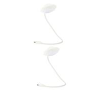2pcs Flying Saucer Shaped Table Lamp Compact Led Reading Light Desk Bedside for Study and Night Use USB Charging Port