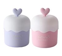 2Pcs Foam Maker for Face Wash Heart Design Cleanser Foamer Portable Bubble Foamer Fast Foaming PP Skincare for Home Travel