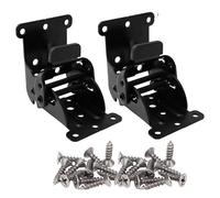 2Pcs Foldable Bracket Folding Locking Hinge Lock Extension Support Bracket Self-Lock Hinge with Screws for Table Bed Leg Feet