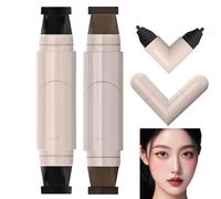 2PCS Foldable Eyeliner Stamp Set, Waterproof & Smudge-Proof Eyeliner-Tool, Gel Eyeliner Pencil for Beginners (Black + Brown)