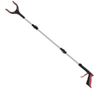 2pcs Foldable Gripper Extender Hand Tools Litter Reachers Picker Portable Collapsible Garbage Grabber Pick Up with Non-Slip Jaw for Garden(Red)