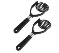 2pcs Foldable Handheld Masher for Fruit and Avocado, Black Nylon