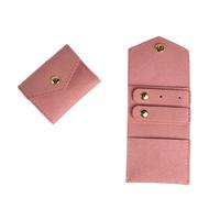 2Pcs Foldable Jewelry Display Bag Mini Pouch Roll Case For Parties Travel Business Trips For Storing,Organizing Jewelry(Pink)