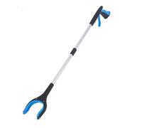 2pcs Foldable Manual Tool Garbage Collector Picker Portable with Anti Slip Pliers Picking Tool Trash Clip Garbage Picker Shoe Tongs(Blue)