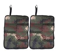2pcs Foldable Oxford Cloth Outdoor Seat Cushion for Camping Comfort | Cotton Filling, Pair Value Pack, Ground and Seat Use, Spectators and Campers, Gardening Kneeling Support