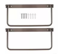 2Pcs Foldable RV Shoe Rack, Aluminum Camper Shoe Organizer Wall-Mounted Shelf, Coffee Color Camping Shoe Storage Box Rack