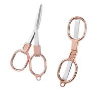 2Pcs Foldable Sewing Scissors Stainless Steel Ergonomic Grip Tailoring Shears for Needlework and Quilting
