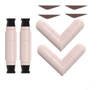 2PCS Foldable Winged Eyeliner Stamp Pen with Colors & Styles - Smudge Proof Waterproof Gel Liner Dual-Ended Design for Beginners Professionals Long-Lasting Makeup Tool (Brown)