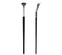 2Pcs Folding Angle Scalloped Lash Brush Multifunctional Fan Shaped Lashes Wand New Angled Eyelash Brush Separator Mascara Brushes Makeup Tool for Upper Lower Eyelash lifted Eye Shadow Eyebrow