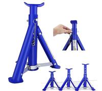 2pcs Folding Axle Stand, 3 Ton Portable Folding Repairing Car Axle Jack Stand, Axle Stand Set for Caravan Van Garage Tyre Repair Changing Lifting Jack Tool, Adjustable Axle Stands w/4-stage Height