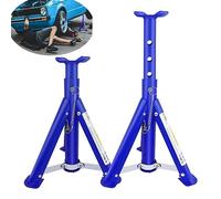 2PCS Folding Axle Stands, 3 Tons Adjustable Heavy Duty Axle Jack Stands Car Caravan Van Vehicle Stand Lifting Tool