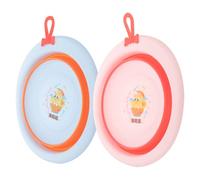 2pcs Folding Baby Wash Basin PP Cartoon Container for Boy Girl | Portable Space Saving Design, for Outdoor Picnics and Hiking, Adorable Pattern, Easy Storage Random Style