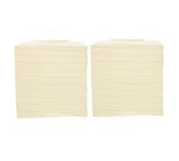 2pcs Folding Beige Square Paper Lantern Shade with Iron Wire Frame | Collapsible Japanese Style Decoration, Simple Assembly, Space-saving Storage, Suitable for Bedrooms and Restaurant Ceilings