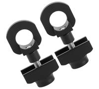 2pcs Folding Bike Chain Tensioner with Adjustable Bolt for Rear Wheels | Metal Build, Rear Entry Drop-outs Compatible, Floating Pulleys, Black Finish, Portable Setup for Commuters