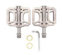 2PCS Folding Bike Pedals, Ti Alloy Non Slip 3 Sealed Bearing Bike Pedal Replacement, Lightweight Mountain Road Bicycle Pedals with Universal Threaded Interface for Outdoor Cycling