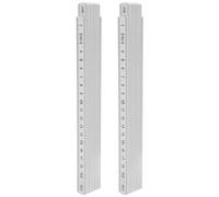 2PCS Folding Carpenters Ruler, 2m Abs Measuring Stick Yardstick Construction Rulers Woodworking Tool for Laying Tiles Wood Floors DIY Projects