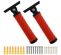 2Pcs Folding Doorway Assist Handle, 16.7x7.5cm Lengthened Doorway Flip Assist Handle, Support Up 350 Pounds Anti Slip Flip up Grab Bar for Indoor Entrance Outdoor Staircase Front Door