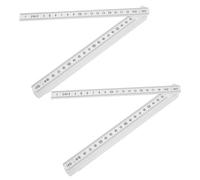 2Pcs Folding Ruler, 2m/6.6ft Folding Carpenters Ruler ABS Lightweight Measuring Yard Stick Woodworking Tool for Carpenters, Patternmaking, Crafting