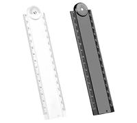 2Pcs Folding Ruler Multipurpose Math Measuring Tool With Geometric Templates For Technical Drawing Engineering Drafting Pocket Sized Measuring Tool