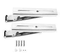 2PCS Folding Shelf Brackets, Stainless Steel Wall Mount Bracket Oven Stand Shelf Rack Foldable Arm for Table Work Bench