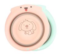 2pcs Folding Wash Basins for Kids Baby Cartoon Portable Pp Silicone