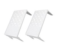 2pcs Fondant Flower Drying Rack for Cake Decor, Plastic White | Elevated Airflow Drying, Smooth Hole Design, Reusable Compact Tool for Sugarcraft Artists and DIY Classes