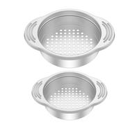2pcs Food Can Strainer, Stainless Steel Food Can Drainer, Dishwasher Safe Slid-Proof Colander Can Filter, 11.5x8.2x2.5cm Sieve Strainer Mess Kitchen Tool Fits Most Food Tins