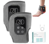 2Pcs Foot Massagers for Pain and Circulation, 3 in 1 Heated Cordless Foot Massager with 3 Modes, Rechargeable Ankle Heel Massager for Plantar Fasciitis Relief