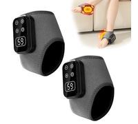 2Pcs Foot Renew Triple-Method Massager, Advanced Triple Technology Foot Revive-Massager, Portable 3-Speed & 5-Temperature Wireless-Heated Foots & Ankle Wrap, for Home Office Travel