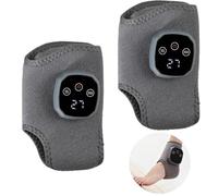 2Pcs Foot Renew Triple Method Massager, Foot Revive Massager, 3-Speed & 5-Temperature, Triple Technology Foot Massager Ankle, Wireless Portable Foot Massagers for Home Office Travel (Grey)