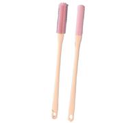 2Pcs Foot Scrub Brush Long Handled Soft Rubber Toe Scrubber Exfoliating Foot Scrubber for Shower - Seniors Men and Women