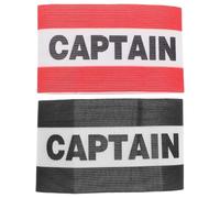 2pcs Football Captain Armband for Adults, Adjustable Nylon Elastic Fit | Non Fading Print, Bright Colours and Lettering, Stays in Place during Training Sessions and Team Sports