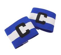 2pcs Football Captain Armband Nylon with C Mark Adjustable Soccer Band | Hook and Loop Closure with Elastic Band, Washable and Anti-chafe Design, Suitable for Training and League Games