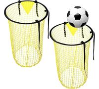 2Pcs Football Top Bins Target Net, Hanging Goal Shooting Practice Net for Free Kick Penalty Kick Accuracy Training, Football Training Equipment Aid
