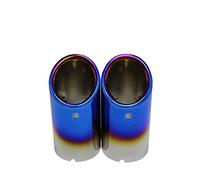 2pcs For A3 8v 8p A4 B8 2009-2016 A1 Q5 2009-2012 A5 7 Car Exhaust Tip Pipe Cover 76mm Muffler Tip(2pcs Blue Logo)