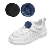 2pcs for Airtag Holder for Kids Shoelaces, Waterproof Protective Case for Airtag Hidden Silicone Case Cover GPS Tracker Accessories for Child Kids Shoes Shoestring(Blue, Black)