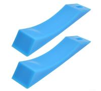 2pcs For Barbell Silicone Gasket Wedges for Loading and Unloading Plates Helping to Reduce Back Stress and Maintain Stability in Workouts (blue)