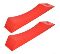 2pcs For Barbell Silicone Gasket Wedges for Loading and Unloading Plates Helping to Reduce Back Stress and Maintain Stability in Workouts (red)