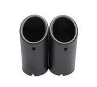 2PCS For BMW Series 3 For M3 E30 E36 E46 E90 E91 E92 E93 F30 F31 F34 G20 F35 Car Rear Muffler Tail Tip End Pipe Cover (Bevel Dumb black)