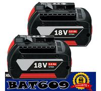 2PCS For Bosch 18V 5Ah Lithium-Ion Battery Professional GBA BAT609 BAT620 BAT610