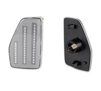2Pcs For Hummer H3 2006-2010 H3T 2009-2010 LED Bumper Side Marker Light Turn Signal Lamps OEM#15873639 Car Turn Signal Light(Silver)