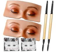 2pcs For Makeup Practice, Makeup Dummy Face, With 2 Eyebrow Pencils The Perfect Aid For 3d Makeup Practice Face Makeup Practice Table Eyes Makeup Practice Table