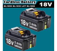 2PCS For Makita 18V Battery 5000mAh BL1830 BL1850 BL1860 LXT Lithium-ion 5.0Ah