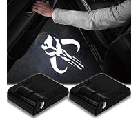 2pcs for Mandalorian 3D Magnetic Car Door Step LED Welcome Logo Shadow Ghost Light Projector Lamp fits All Car Models (Star Wars Mandalorian Skull) by DmStore