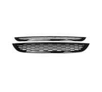 2pcs For MINI For One R50 R52 R53 2002 2003 2004 2005 2006 Front Bumper Upper Lower Grille Cover Glossy Black Honeycomb Mesh Grill Guard Cover Car Front Grille Front Grill