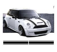 2pcs,for Mini One Mini Cooper Bonnet Stripes Vinyl Graphics Decals Stickers Livery da4-0023