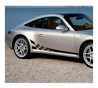 2PCS, For Porsche 997 911 992 Taycan Panamera Boxster Car Side Door Stripe Skirt Racing Stickers Body Vinyl Sport Decal AccessoryGeneric
