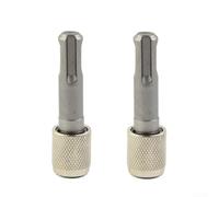 2pcs for SDS to 1/4 Inch Hex Shank Adapter for Electric Hammer Drill, Socket Screwdriver Holder Converter, Compatible with Hex Shank Bits, Drill Bits, Countersink Bits (60.6 x 10mm, Silver)