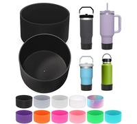 2PCS for Stanley Boot, Silicone Bottom for Quencher Adventure 40oz 30oz IceFlow 20oz 30oz Bottle&for Hydroflask Tumbler 12-24oz for Stanley Cup Accessories Avoid Scratches&Noise